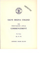 Salve Regina College Twenty-Second Annual Commencement program, 1972 by Salve Regina College