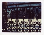 Ochre Court during Winter seen through the fence