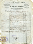 Invoice from E. Lowengard to Ogden Goelet