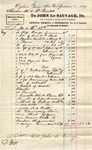 Receipt from John Le Sauvage to Ogden Goelet by John Le Sauvage