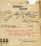 Receipt from Abraham and Straus to Estate of Robert Goelet by Abraham and Straus