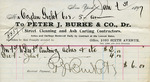 Receipt from Peter J. Burke & Co. to Ogden Goelet by Peter J. Burke & Co.