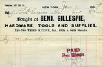 Receipt from Benj. Gillespie to P. McCormick by Benjamin Gillespie