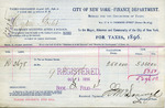 Receipt from City of New York-Finance Department to Ogden Goelet