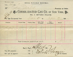 Receipt from Consolidated Gas Co of New York to Ogden Goelet by Consolidated Gas Co. of New York