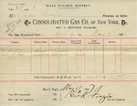 Receipt from Consolidated Gas Co of New York to Ogden Goelet by Consolidated Gas Co. of New York