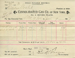 Receipt from Consolidated Gas Co of New York to Ogden Goelet
