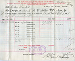 Receipt from Department of Public Works to Ogden Goelet by Department of Public Works