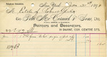 Invoice from Peter McCormick & Sons to Estate of Robert Goelet by Peter McCormick & Sons