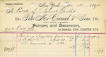 Invoice from Peter McCormick & Sons to Estate of Robert Goelet