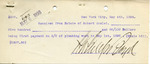Receipt from Harkness Boyd (?) to Estate of Robert Goelet by Harkness Boyd