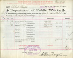 Receipt from Department of Public Works to Robert Goelet by Department of Public Works