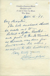 Note from R. H. Campbell, Columbia Grammar School