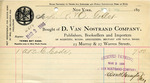 Receipt from D. Van Nostrand Company by D. Van Nostren Company