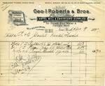 Invoice from Geo. I. Roberts & Bros. by Geo. I. Roberts & Bros.