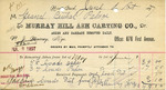 Receipt from Murray Hill Ash Carting Co.