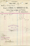 Receipt from Chas. S. Hirsch & Co. by Chas. S. Hirsch & Co.