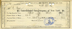 Receipt from Consolidated Gas Company of New York