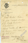 Receipt from Jules Durand, Secretary of the Societe Culinaire Philanthropique by Societe Culinaire Philanthropique and Jules Durand