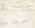 Receipt from John Toumey & Son by John Toumey & Son