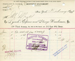 Receipt from Lynch's Express and Storage Warehouses