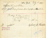 Receipt for for 1/4 page in above named publication by Charles E. Keniston and William Berian