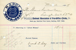 Receipt from National Association of Post-Office Clerks