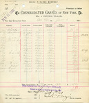 Receipt from Consolidated Gas Co. of New York to R. & O. Goelet
