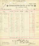 Receipt from Consolidated Gas Co. of New York to R. & O. Goelet by Consolidated Gas Co. of New York