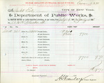 Receipt from Department of Water Supply to Goelet Estate, meter number 10284 by Department of Water Supply