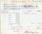 Receipt from Department of Water Supply to Goelet Estate by Department of Water Supply