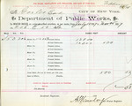 Receipt from Department of Water Supply to Goelet Estate by Department of Water Supply