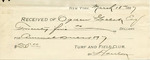 Receipt from Turf and Field Club to Ogden Goelet