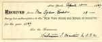 Receipt from New-York House and School of Industry