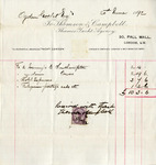 Invoice from Thomson & Campell to Ogden Goelet