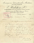 Letter from E. Widehen & Co. to Ogden Goelet