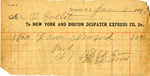 Receipt from New York and Boston Despatch Express Co. to Ogden Goelet by New York and Boston Despatch Express Co.