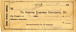 Receipt from Adams Express Company to Ogden Goelet