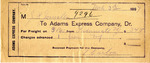 Receipt from Adams Express Company to Ogden Goelet by Adams Express Company