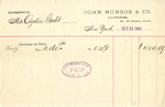 Receipt from John Munroe & Co. to Ogden Goelet