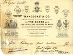 Receipt from Hancocks' & Co. to Mrs. Ogden Goelet by Hancocks' & Co.