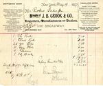 Receipt from J. B. Crook & Co. to Robert Goelet by J. B. Crook