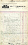Invoice from C. L. Ford & Sons to Robert Goelet by C. L. Ford & Sons