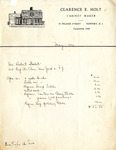 Invoice from Clarence E. Holt to Robert Goelet by Clarence E. Holt