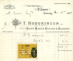 Receipt from T. Hodgkinson to Robert Goelet