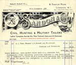 Invoice from Sandon & Co. to Robert Goelet by Sandon & Co.
