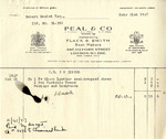 Invoice from Peal and Co. to Robert Goelet