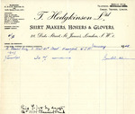 Invoice from T. Hodgkinson to Robert Goelet by T. Hodgkinson