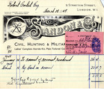 Receipt from Sandon & Co. to Robert Goelet by Sandon & Co.