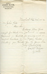 Letter from Joseph Mayer to John Yale